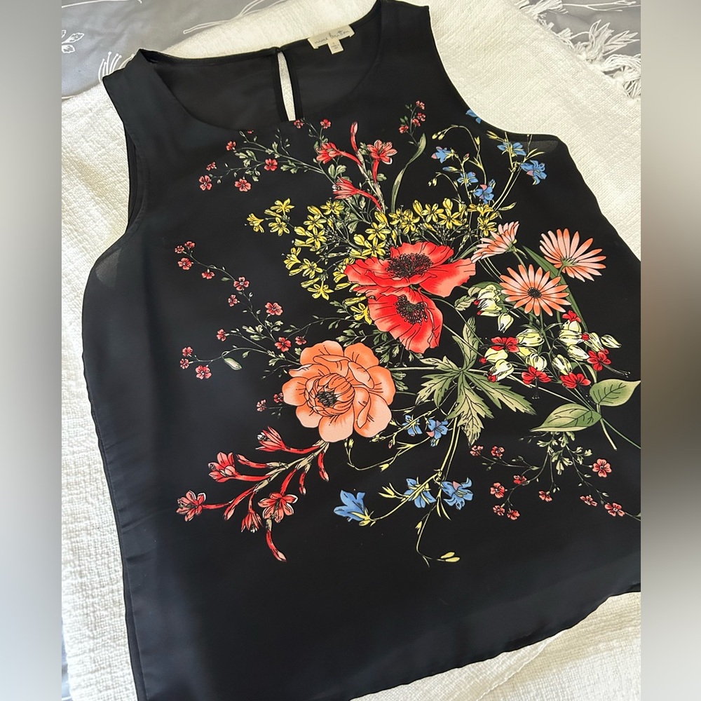 Nine Britton sleeveless floral top stitch fix brand